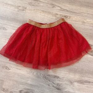 Epic Threads Red Skirt with Gold Accent